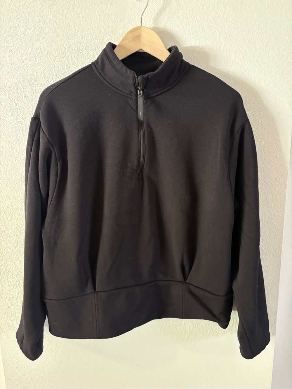 Athleta Womens Black Quarter-Zip Pullover